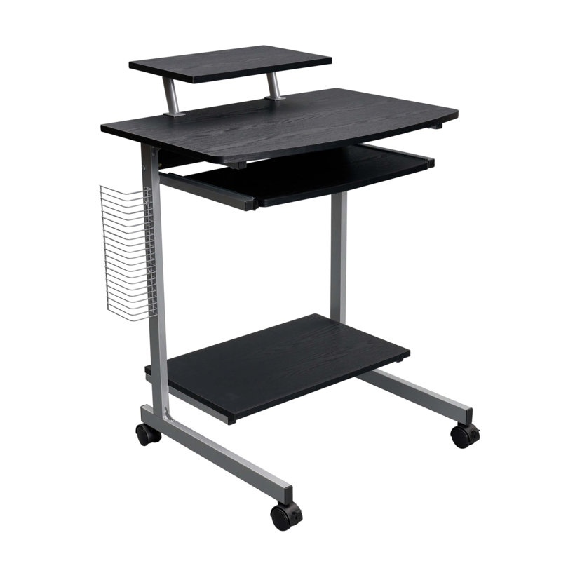 Chariot d'ordinateur compact avec rangement