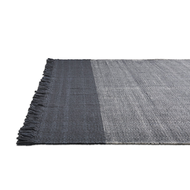 Headwind Striped Area Rug in Charcoal, Rectangle 6' x 9'