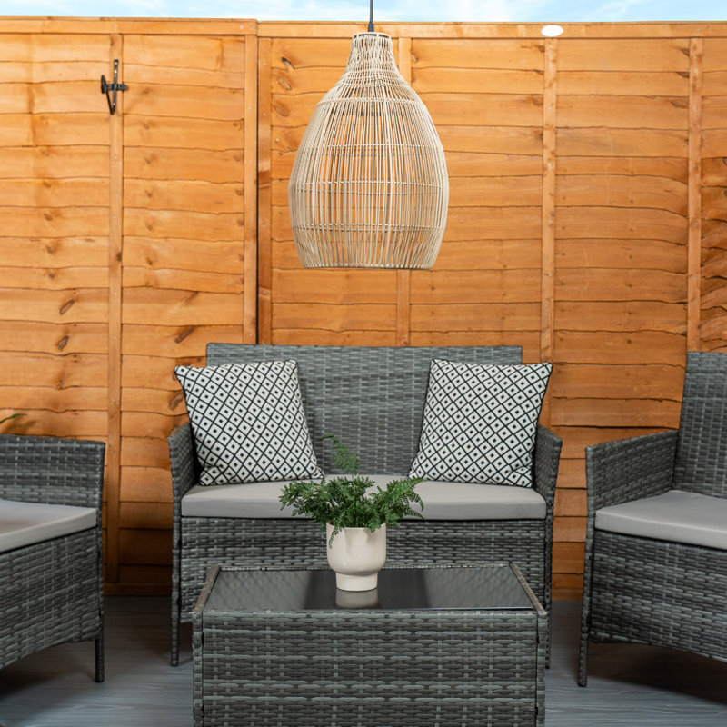 Natural Teardrop Solar Powered Outdoor Hanging Pen LED Outdoor Pendant