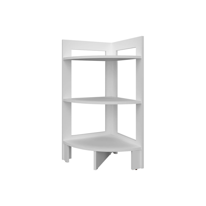 Tablette d'angle avec 3 tablettes
