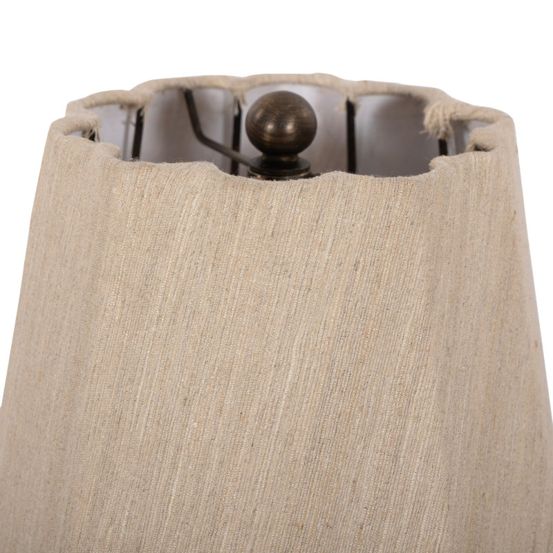 Posie Table Lamp-Tan Speckled Ceramic, Matte Sage