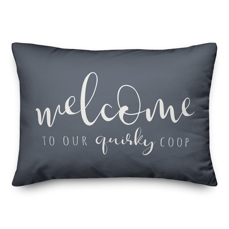 Coussin décoratif intérieur / extérieur en polyester , H 18 po x l 25 po, Ardoise