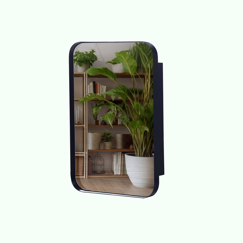 Stylish Bathroom Medicine Cabinet with Mirror and Adjustable Shelves, Ideal for Storage and Organization, Matte Black