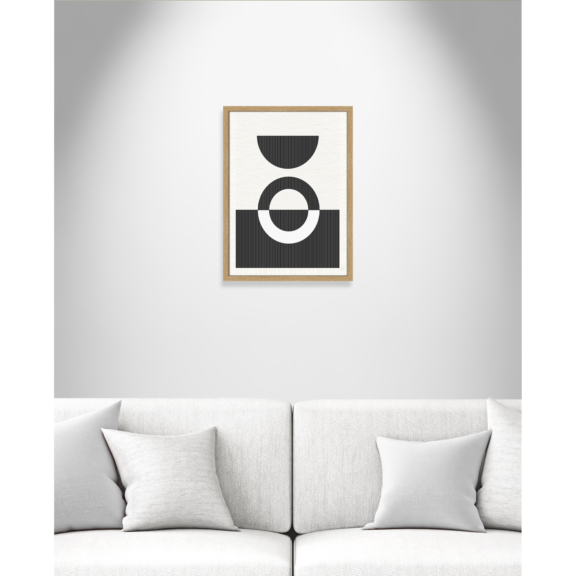 Eclipse III, Natural Framed, 23" H x 17" W x 0.75" D