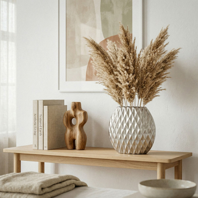 Aluminum Table Vase, Silver