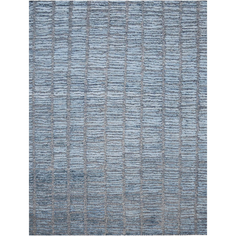 Area Rug in Blue/Gray, Rectangle 9' x 12'