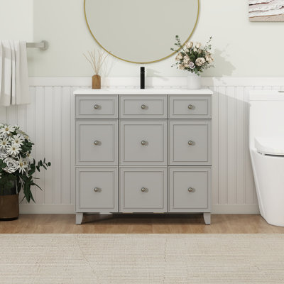 Bathroom Vanity With Sink Set