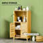 Armoire de plancher en bambou avec rangement à plusieurs niveaux