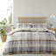 Brushed Cotton Melrose Tweed Check Reversible Duvet Cover Set-93138325-93138318