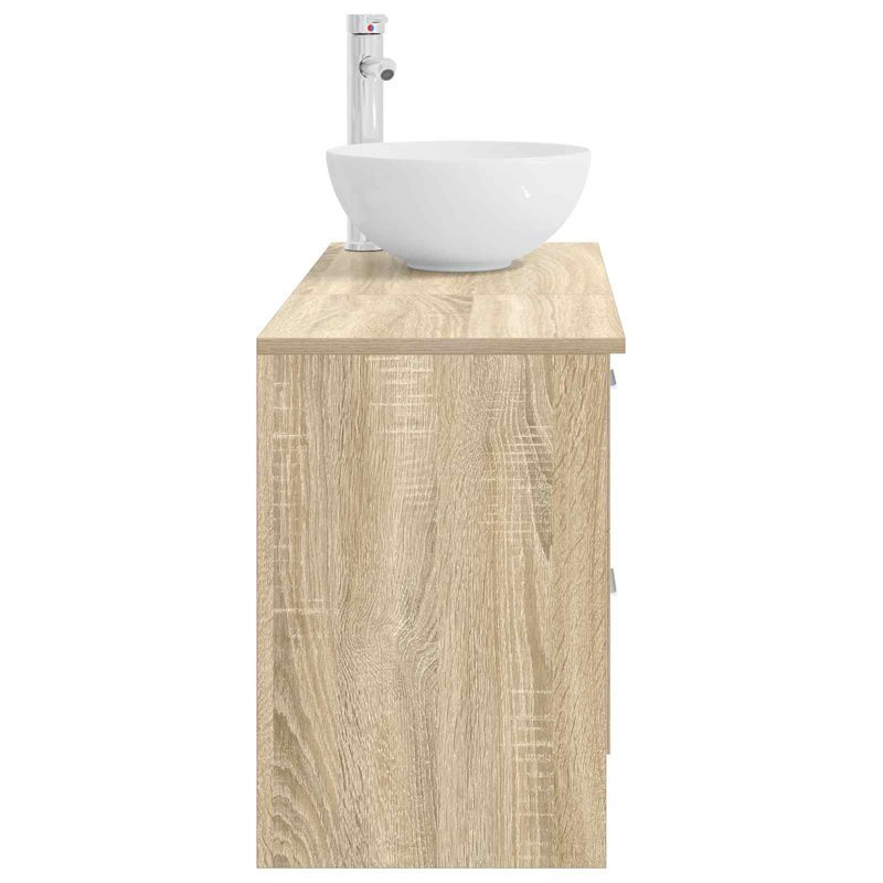 Vanity & Mirror Set, Sonoma Oak
