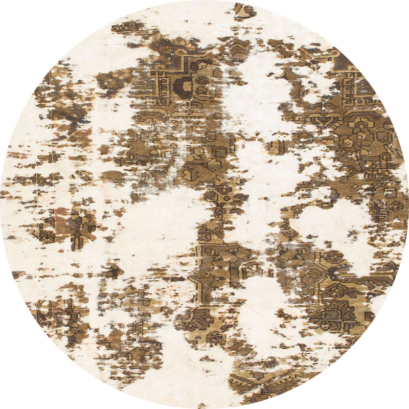 Starrucca Abstract Indoor Rug, Round 7'