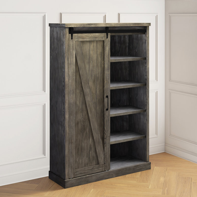 Jyler Storage Bookcase, Gray