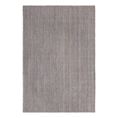 Tapis gris en jute / sisal fabriqué à la main Judlaph