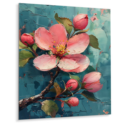 Rose, bleu, éclatant, fleur de pommier