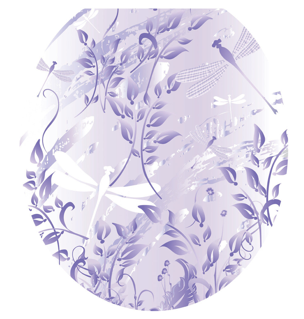 Botanical Dragonfly Toilet Seat Decal – Toilet Tattoos Elegant Static Cling Vinyl Lid Cover Fits Round & Elongated Seats Toilet Tattoos Toilet 
