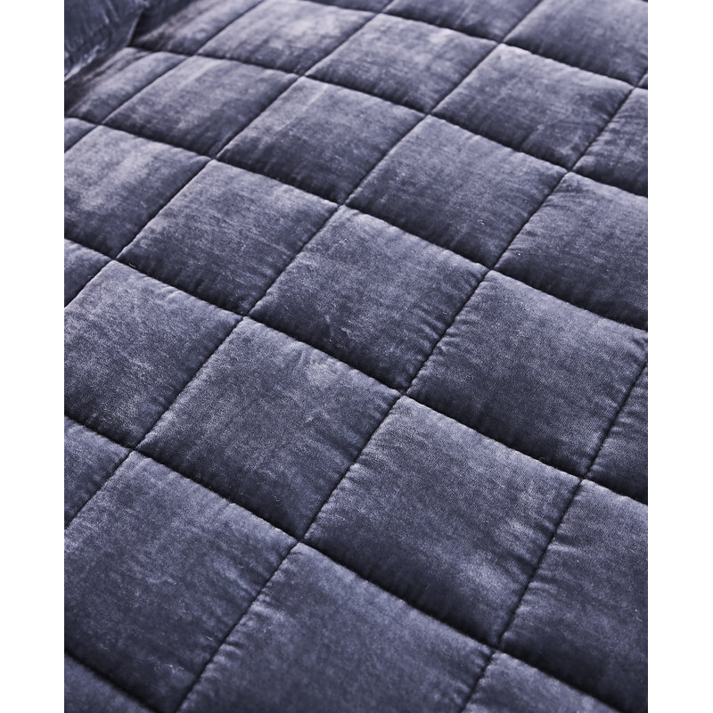 Splendid Maddie Rayon Blend Velvet 3-Piece Quilt Set - Silky & Lush, Navy, Full/Queen, Navy, Full Quilt + 2 Standard Shams