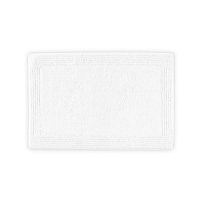 Reversible Cotton Bath Rug - 24X36 Inch, Highly Absorbent 3000 GSM, White
