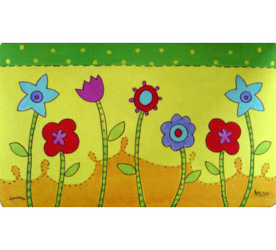 Non-Slip Floral Indoor Doormat