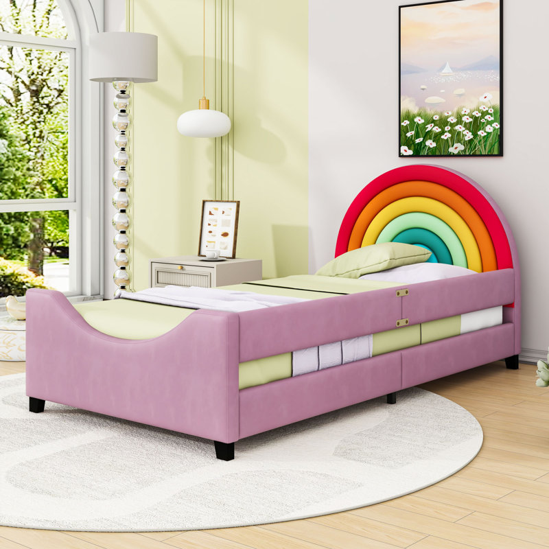 Lit de jour simple tapissier arc-en-ciel