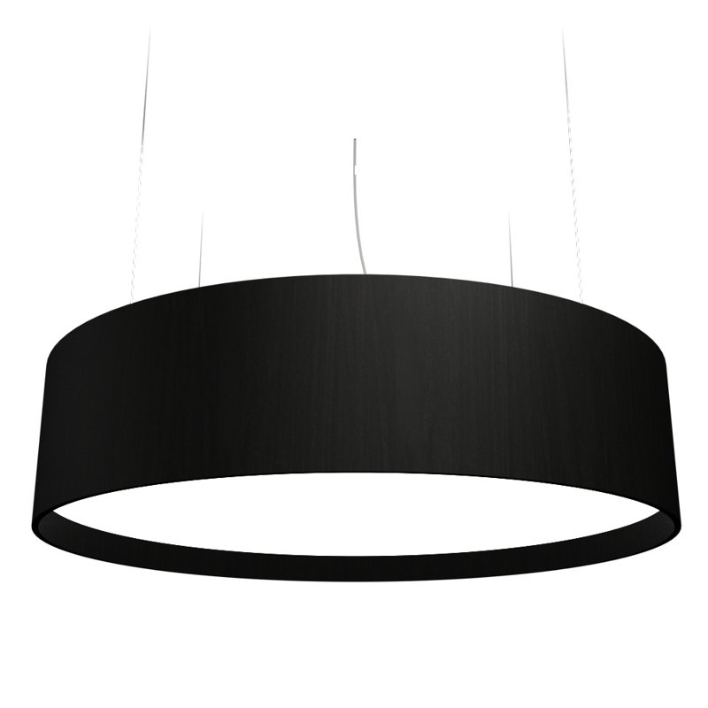 Cilíndrico 1 - Light LED Chandelier, Louro Freijó, 9.75" H x 27.3" W x 27.3" D