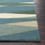 Tapis crème / vert foncé / bleu sarcelle touffeté à la main Ayeln-745738027