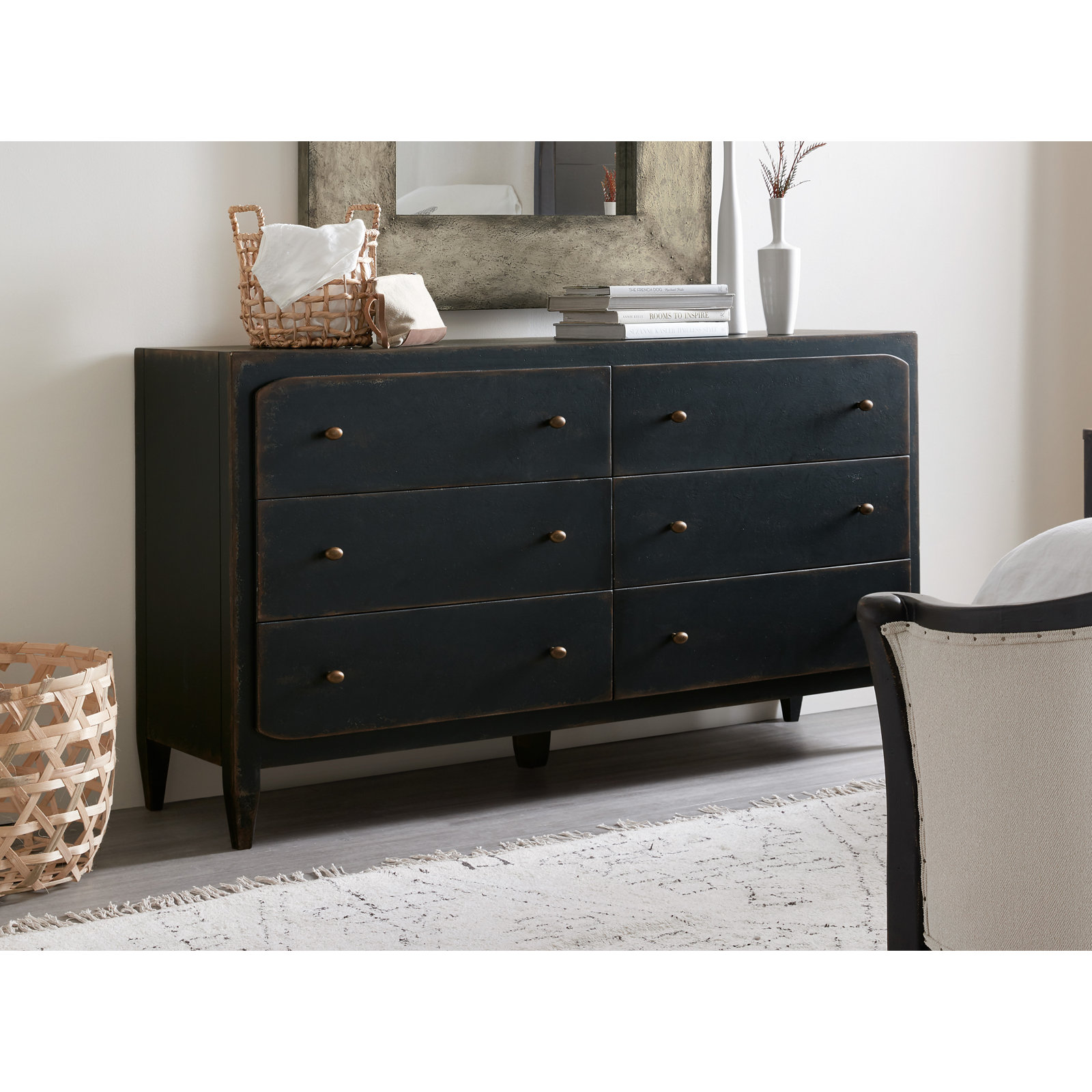 Chamberlain 6 - Drawer Dresser, Black