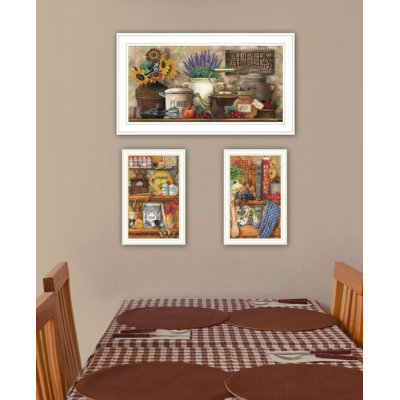 Rosalind Wheeler "Antique Kitchen With Sugar & Spice" Framed Wall Art For Living Room, Wall Art Print For Home Decor, Bedroom Wall Art By Ed Wargo