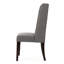 2 chaises de salle à manger avec dossier haut et siège, tissu gris foncé, structure en bois de bouleau, dossier, matériau-890478071