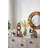 8x6.5x23" Teak Wood Candle Holder with Round Stacked Design and Natural Brown Finish