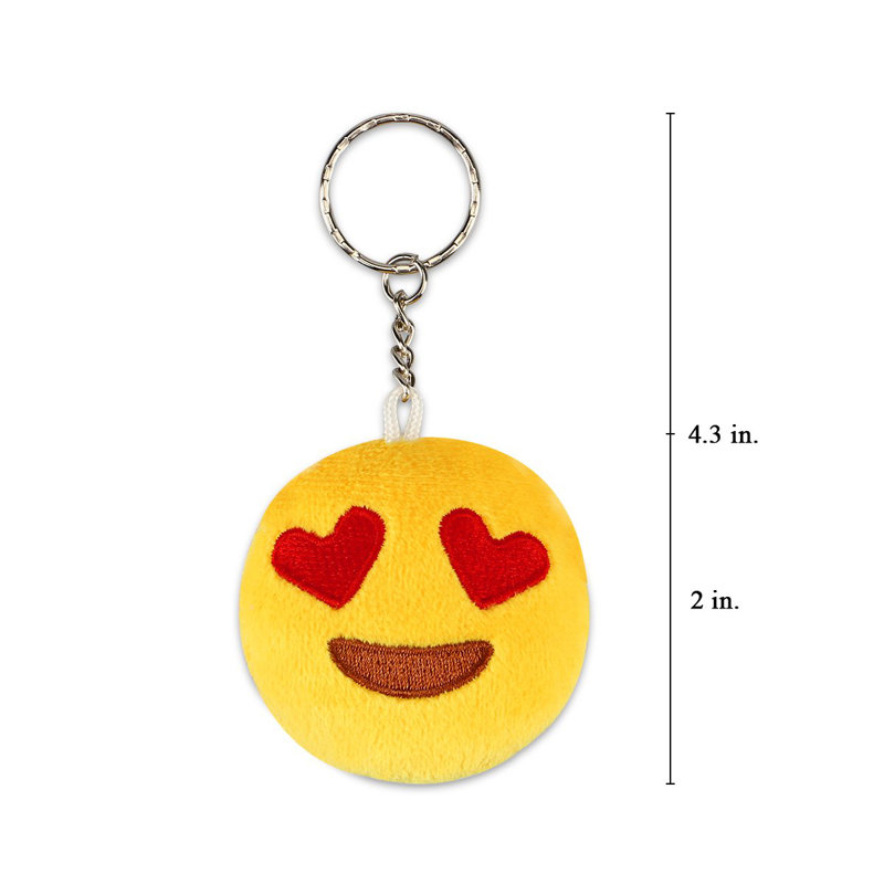 Emoticon Party Favours: Mini Plush Emoticon Keychains
