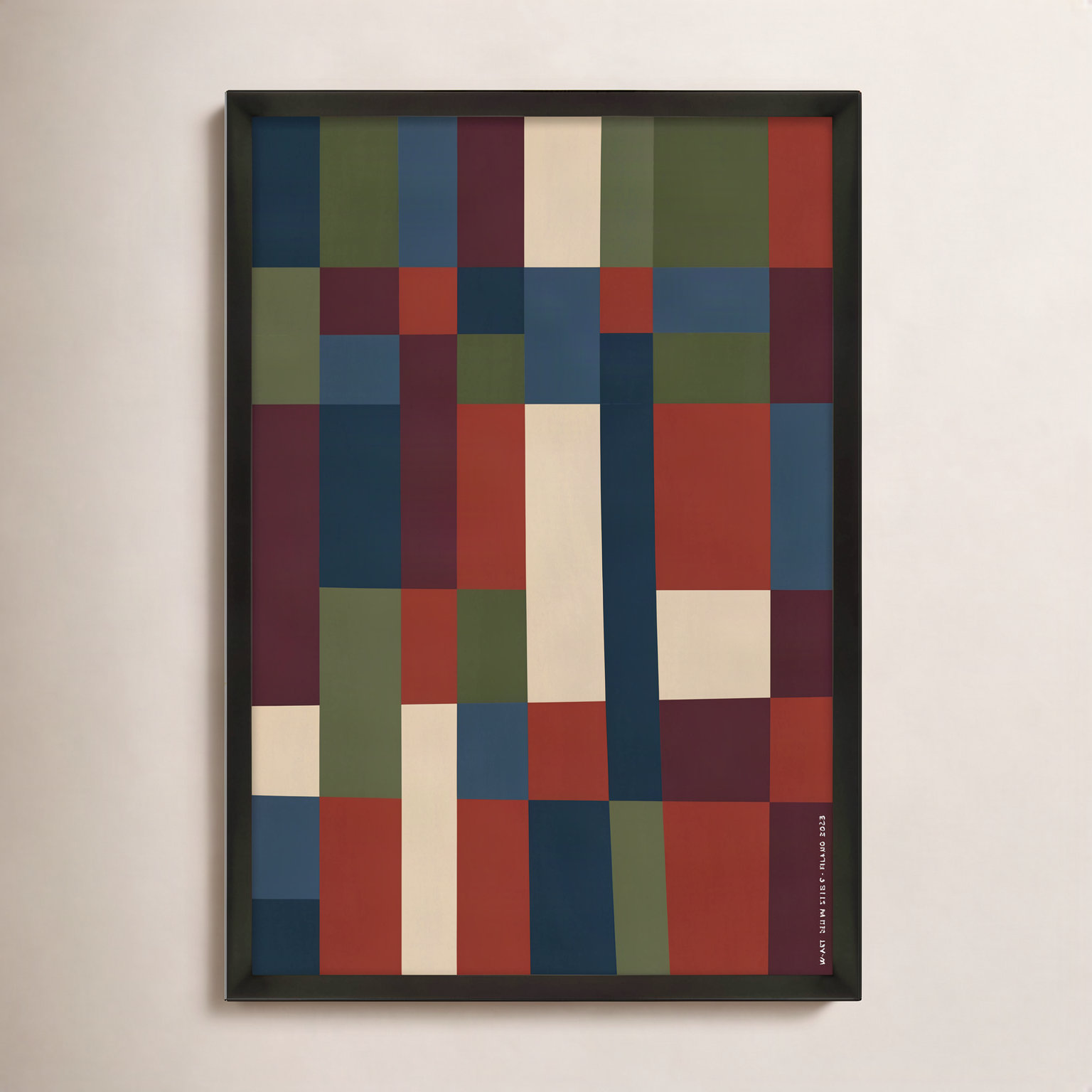 Fragmented Spectrum 6 Print by Romina Gadler, Black Framed, 30" H x 21" W