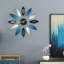 Leaf-Shaped Novelty Large Silent Metal Wall Clock