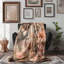 Boho Bronco Beauty - couverture en sherpa de qualité supérieure - reproduction d'art luxueuse-97549886