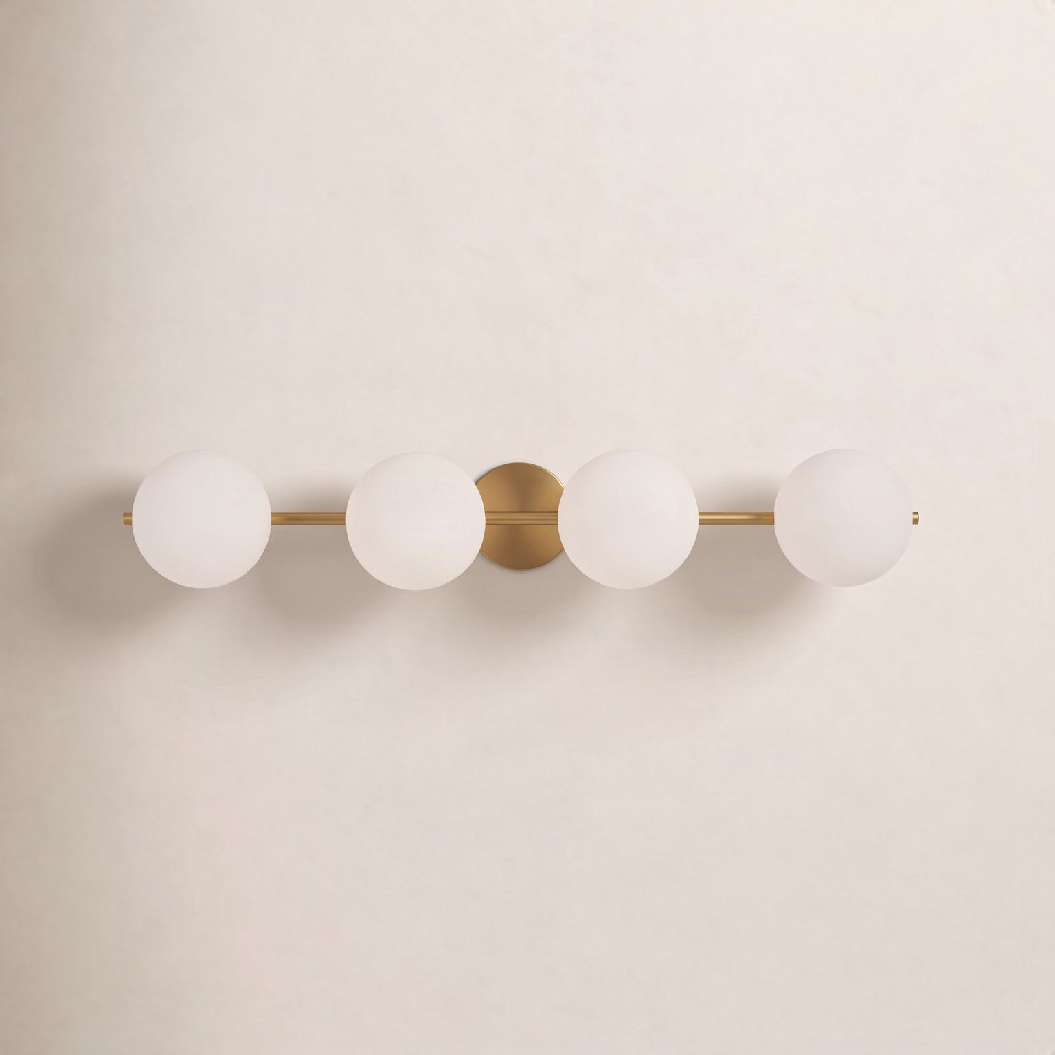 Vibi 4-Light Dimmable Vanity Light, Burnished Brass