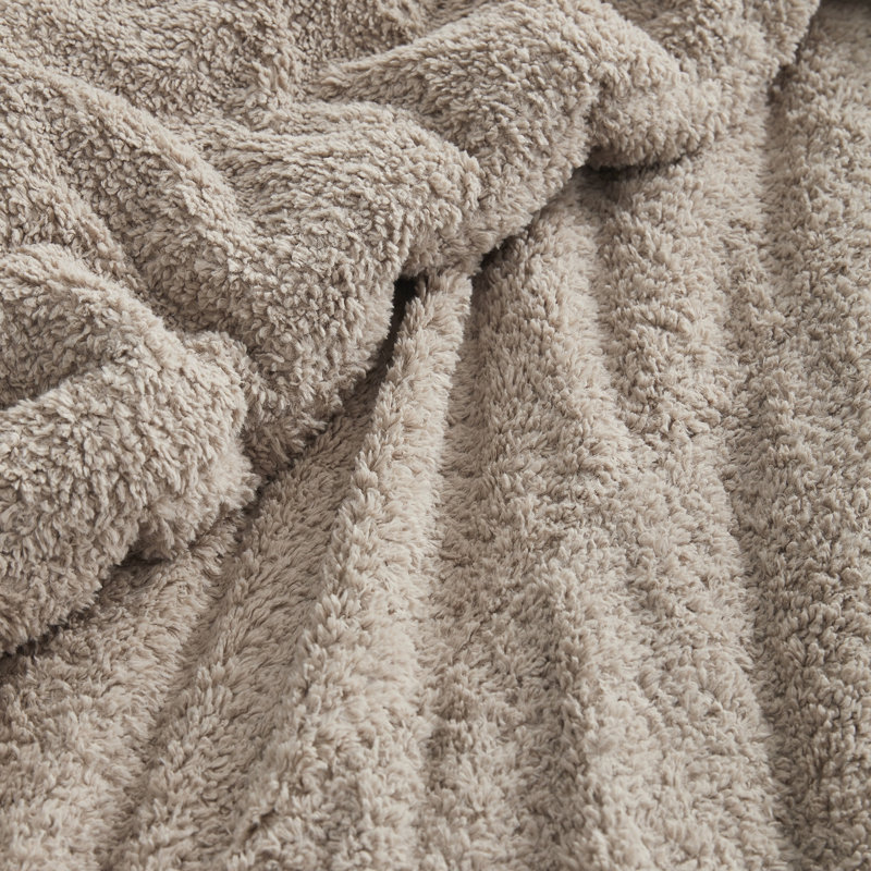 Petit ensemble d'édredon surdimensionné pour enfant, Édredon pour grand lit + 2 taies décoratives sta, Brun taupe