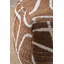 Swirl Brown Upholstered Outdoor Ottoman