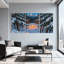 Ensemble de 3 impressions sur toile, forêt d'hiver-2099858938