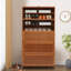 Armoire à chaussures rectangulaire autoportante en bambou à 10 couches avec portes-346620189