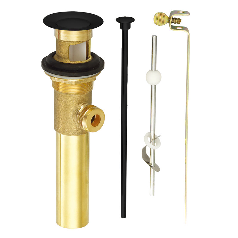 Drain escamotable de lavabo de salle de bain avec trop-plein