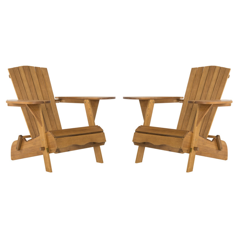Chaise Adirondack en bois massif Boonville, Naturel