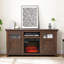 Meuble télé 60 po. L 60,95 po., Foyer 18 po., Armoire 2 portes, 6 trous de câble, l 65 po.
