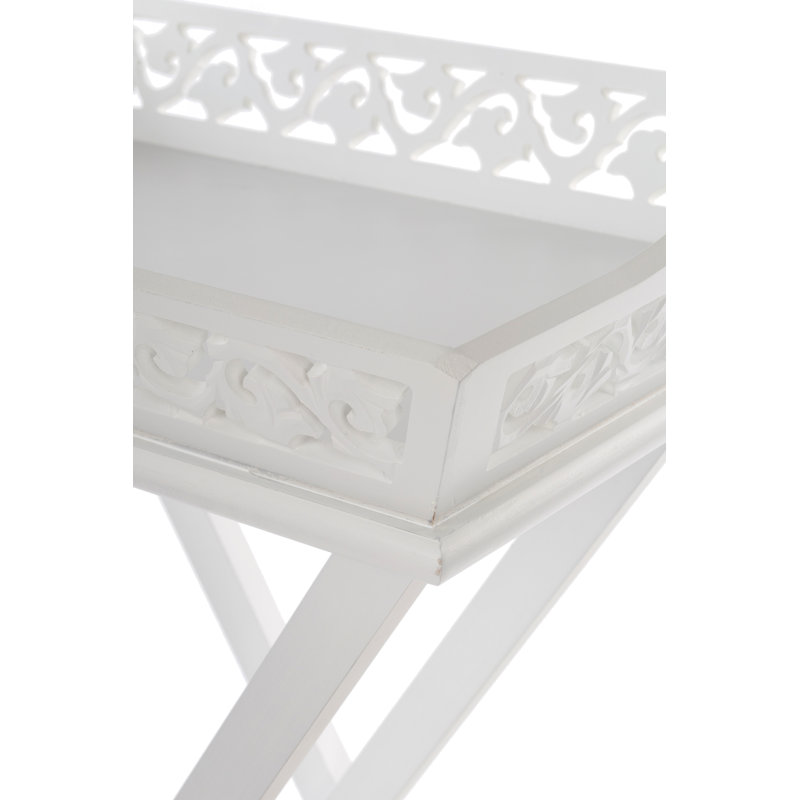 Como Tray Top Cross Legs End Table
