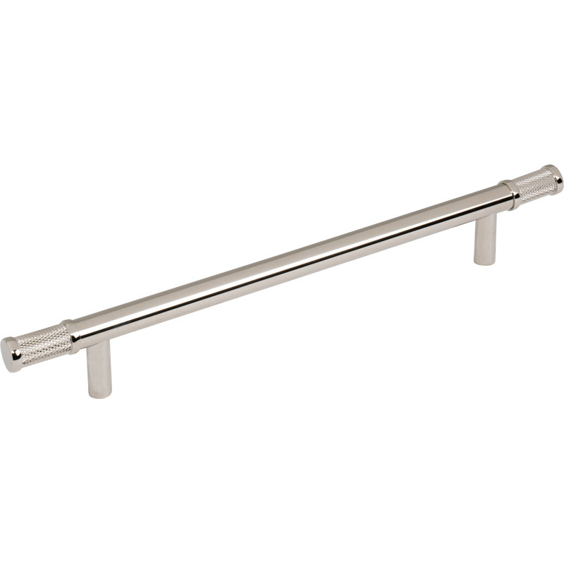 Burnham Bar Pull, Polished Nickel, 7 9/16" Center To Center