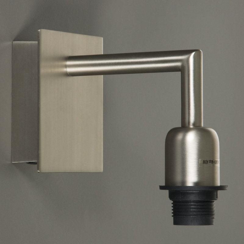 Renteria Armed Sconce, Nickel Satin
