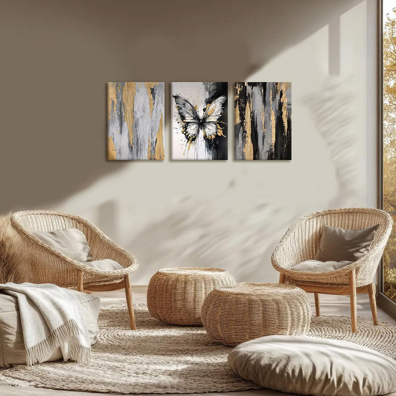 3 Piece Wrapped Canvas Print, 40 cm H x 30 cm W