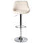 Swivel Upholstered Adjustable Height Counter Stool with Metal Frame-1324496037