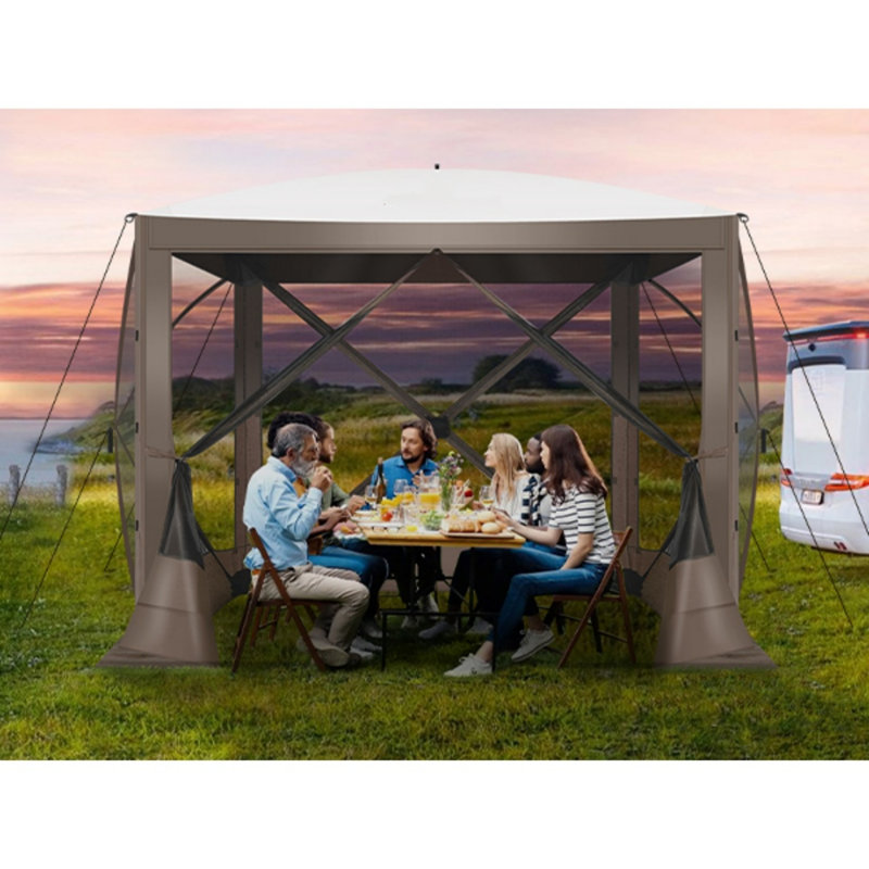 6'x6' Instant Pop-Up Gazebo Canopy , Brown