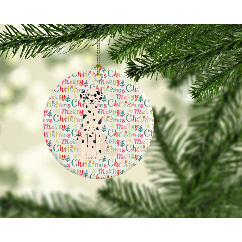 Ornement suspendu Merry Christmas Dalmatian