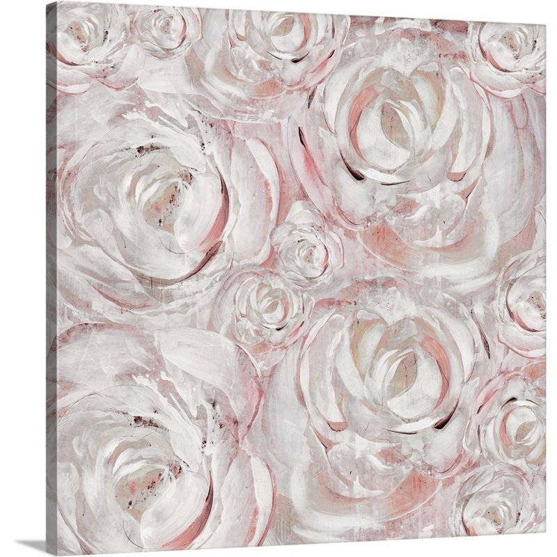 « rosé double iii », peinture sur toile, Toile tendue, H 30 po x l 30 po, Sans cadre