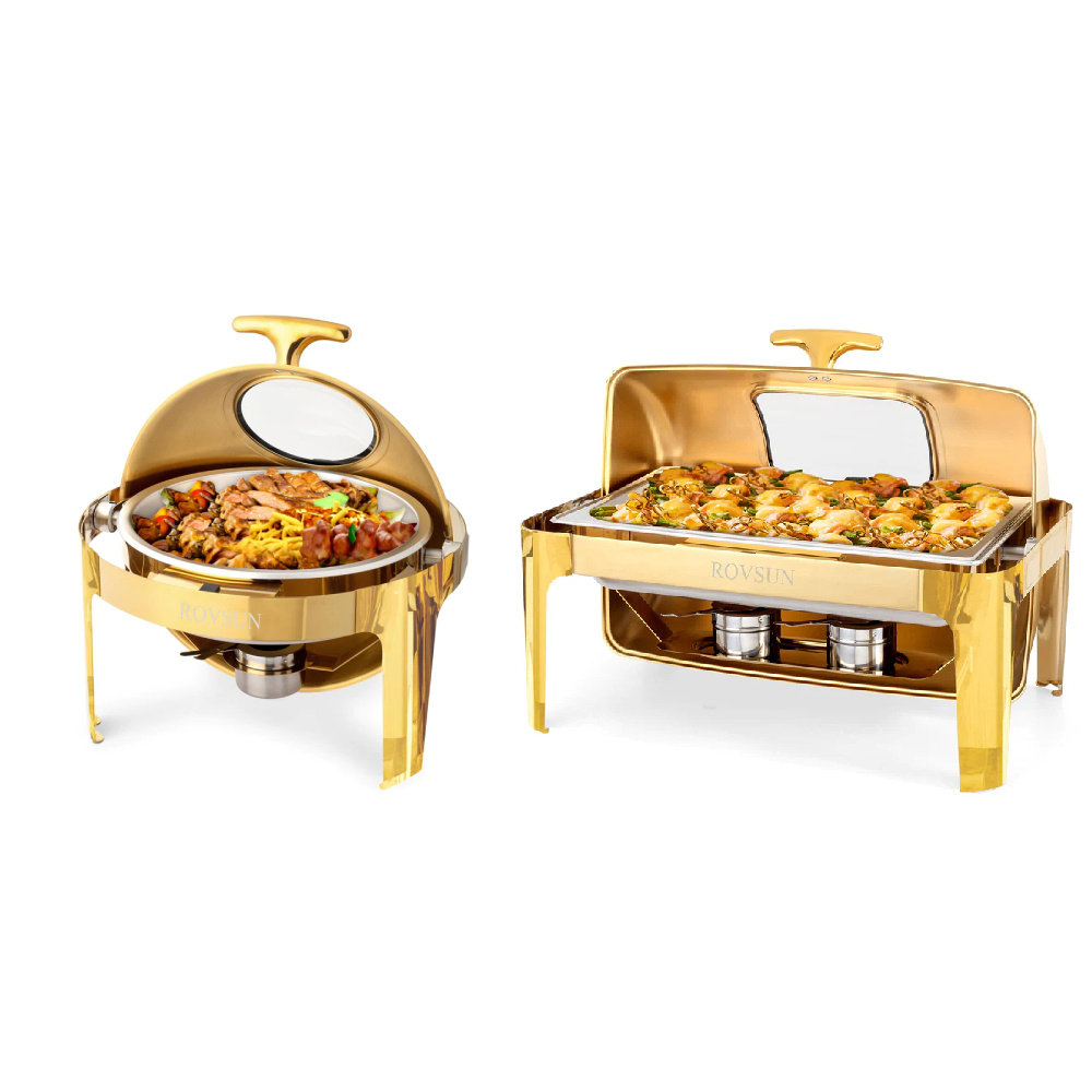 Winado Stainless Steel 9 Quarts Round Chafing Dish Wayfair